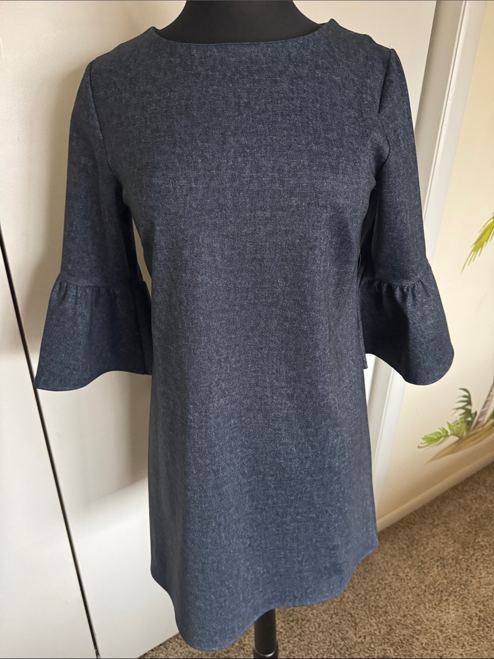Jude Connally Bell Sleeve Pullover Shift Dress Preppy Career Chic